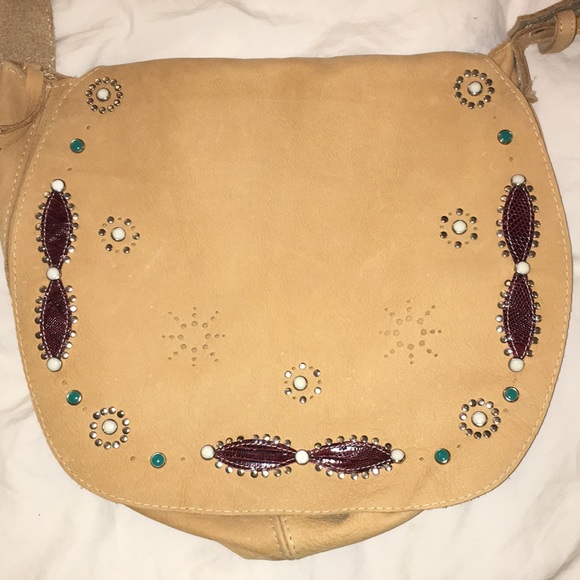 Western style genuine leather cross shoulder bag - Picture 2 of 5